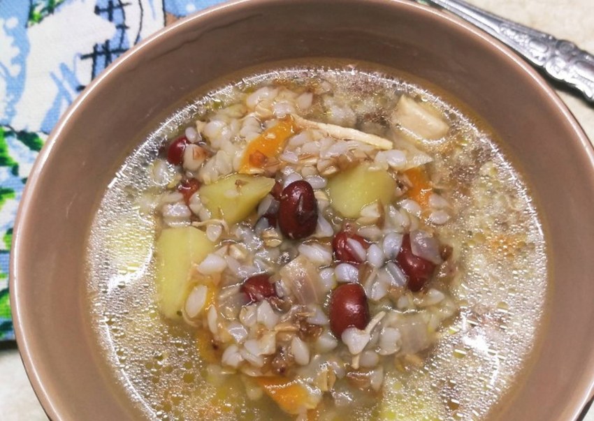 Фасолевый суп с гречкой