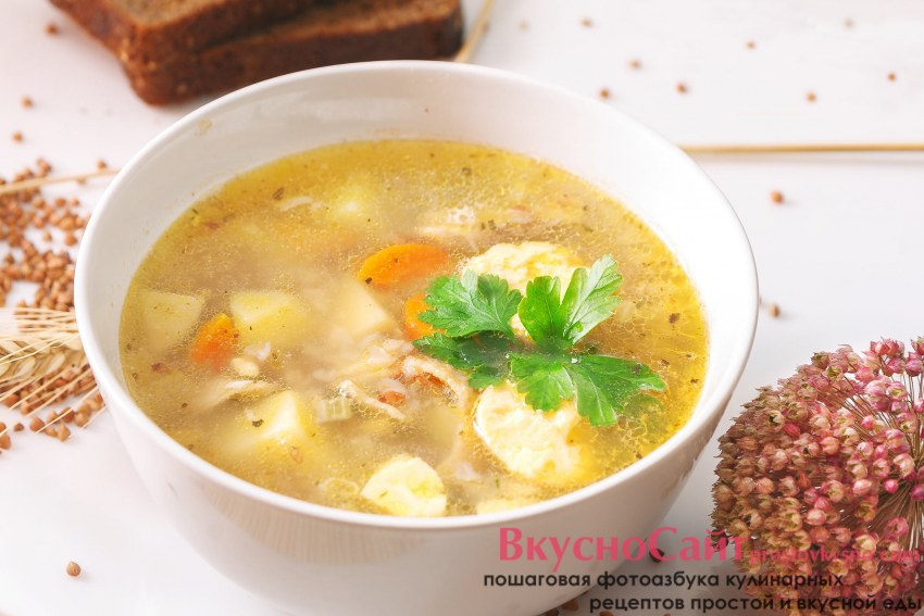 Куриный суп с гречкой