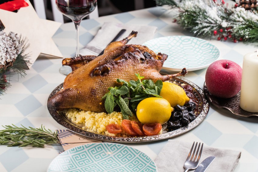 Christmas Table with Duck