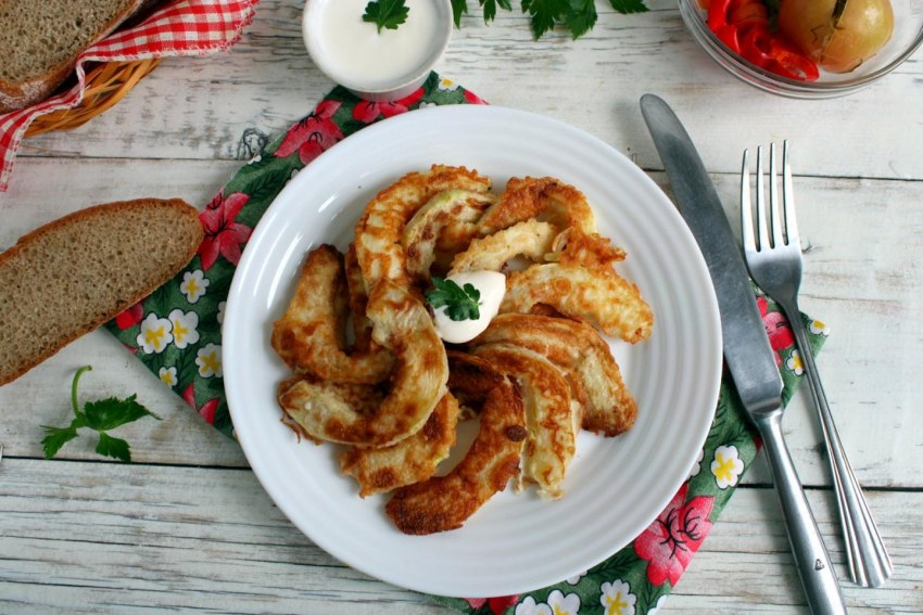 Жареные кабачки с чесноком
