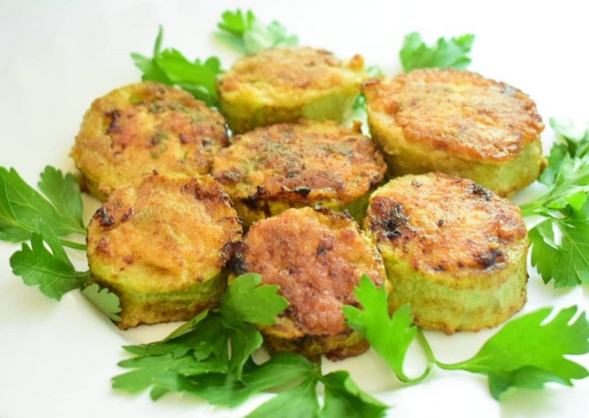 Кабачки с мясом в кляре