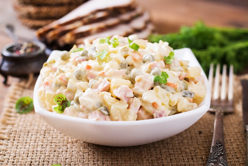 Крабовый салат с рисом