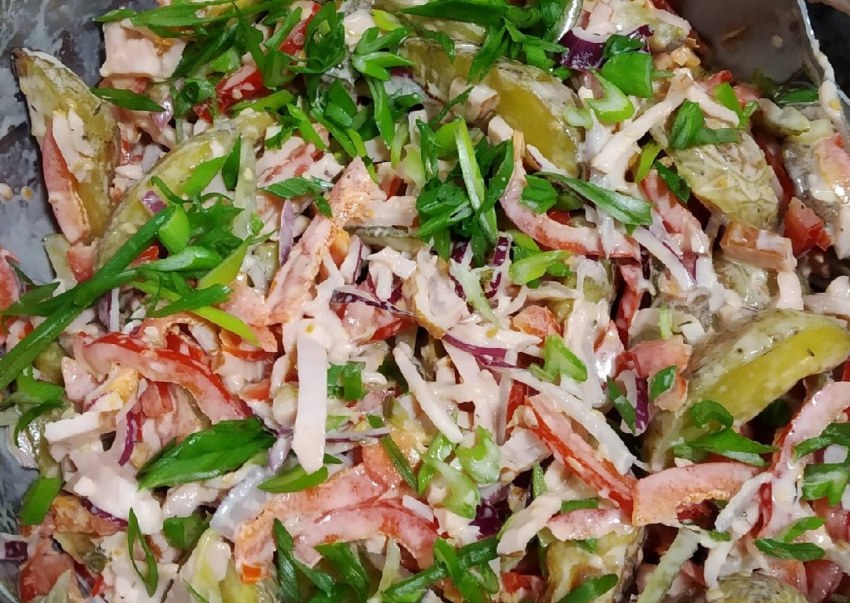 Салат с тыквой и сыром Фета