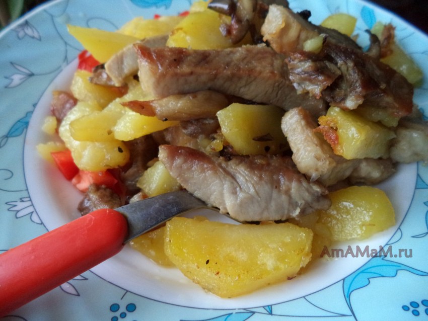 Картошка с грибами боровиками