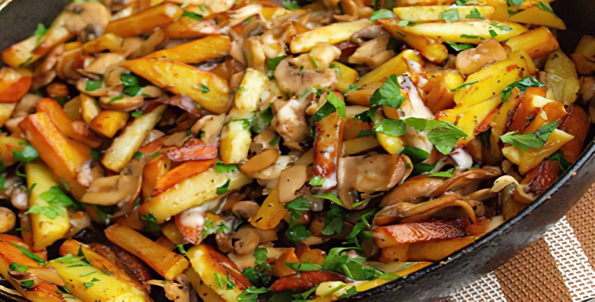 Картофель с грибами