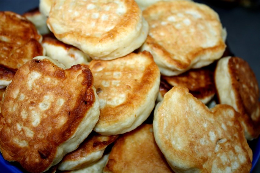 Постные оладьи с яблоками