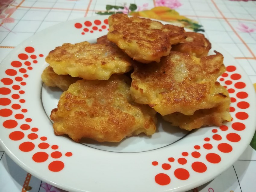 Оладьи с малиной