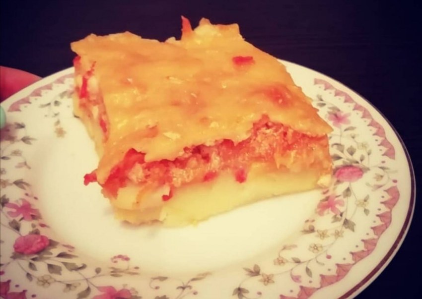 Картофельная запеканка с моцареллой