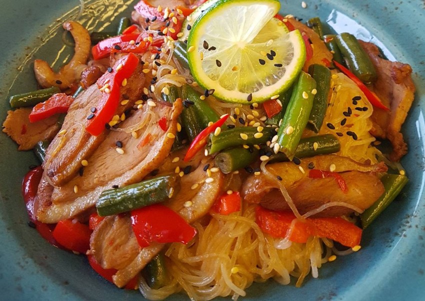 Фунчоза с овощами