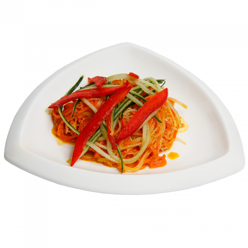 Фунчоза рисовая лапша с корейской морковкой