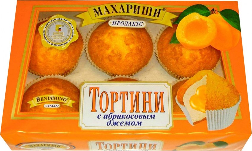 "Тортини" с абрикосовым джемом 200г