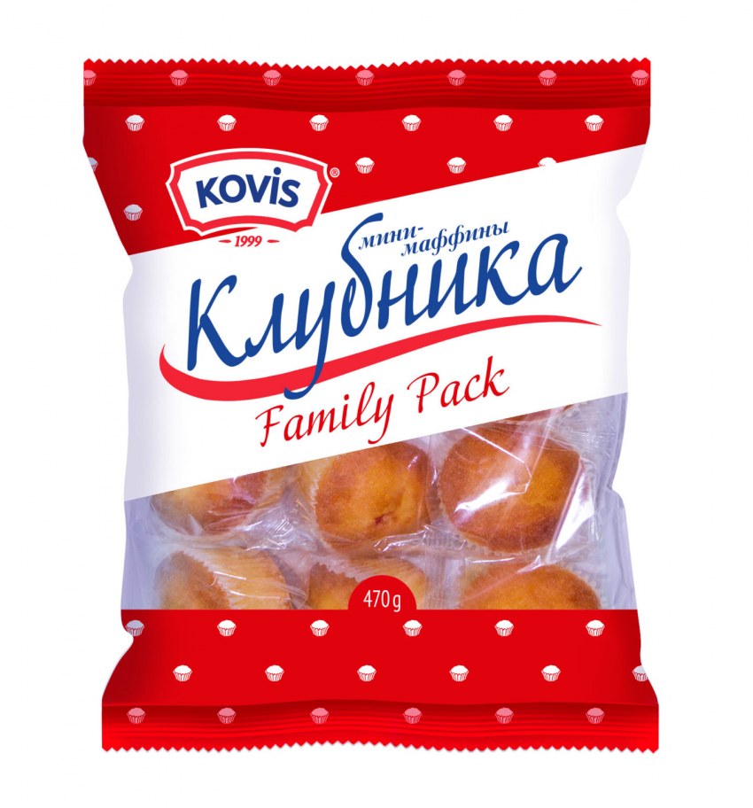 Мини маффины Kovis с фруктово ягодной