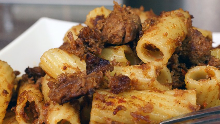 Макароны по флотски с говядиной