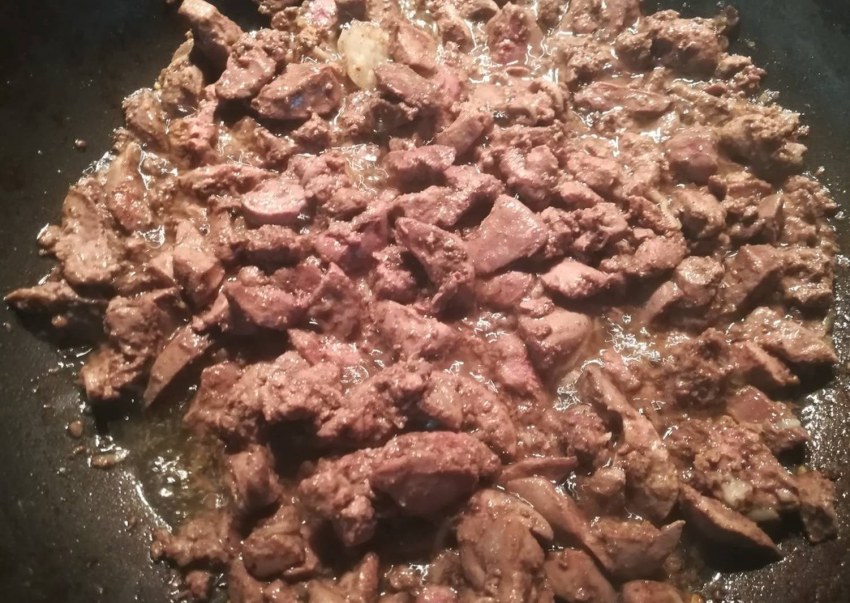 Печень соломки говяжья жареная