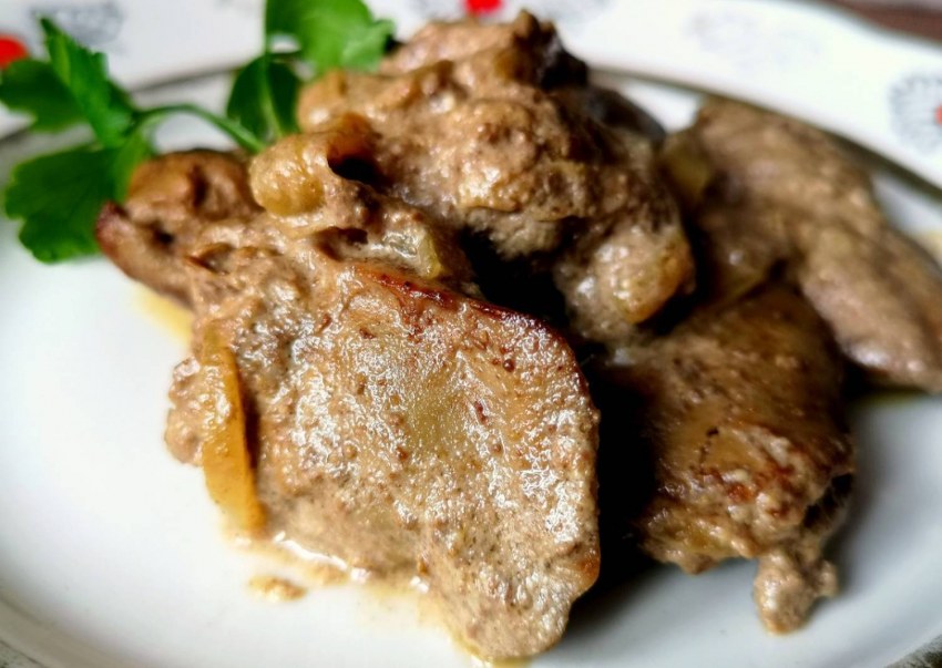 Печень куриная жареная