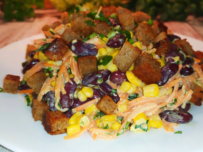 Салат с говядиной и морковью по-корейски