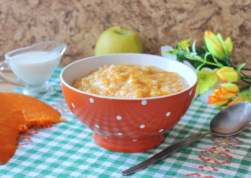 Тыквенная каша с рисом на молоке