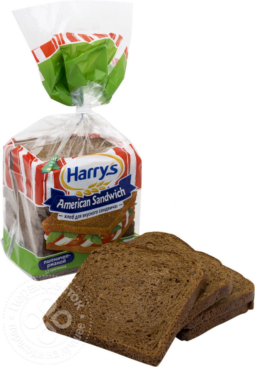 Хлеб Harrys American Sandwich пшеничный 470г