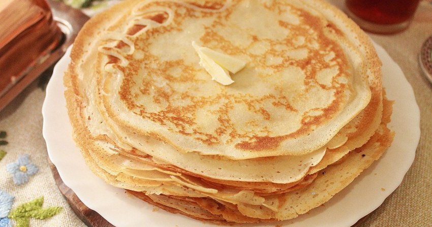 Блины тонкие с дырочками