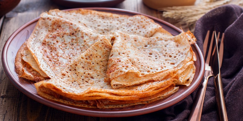 Блины тонкие с дырочками