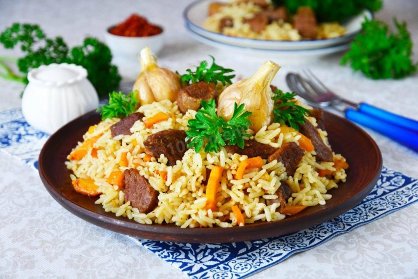 Плов узбекский с говядиной