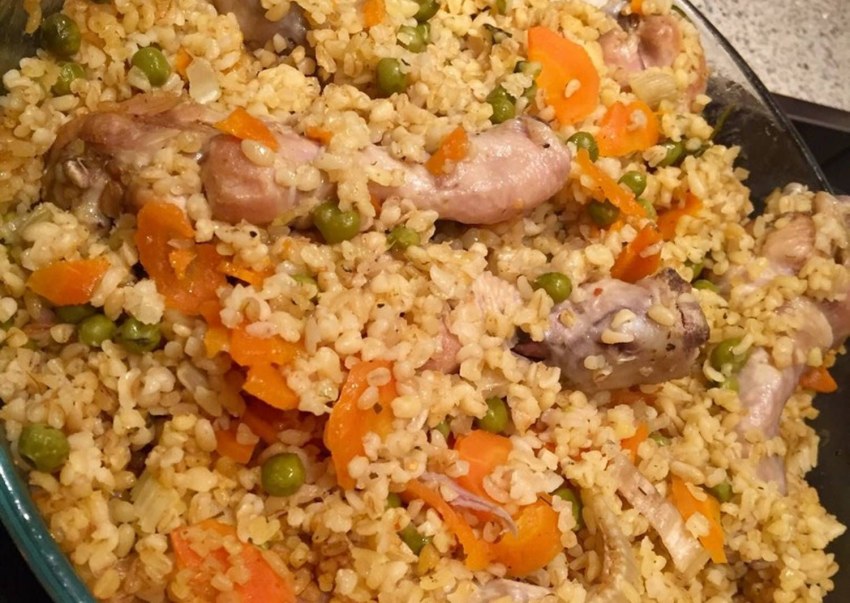 Булгур с говядиной и овощами