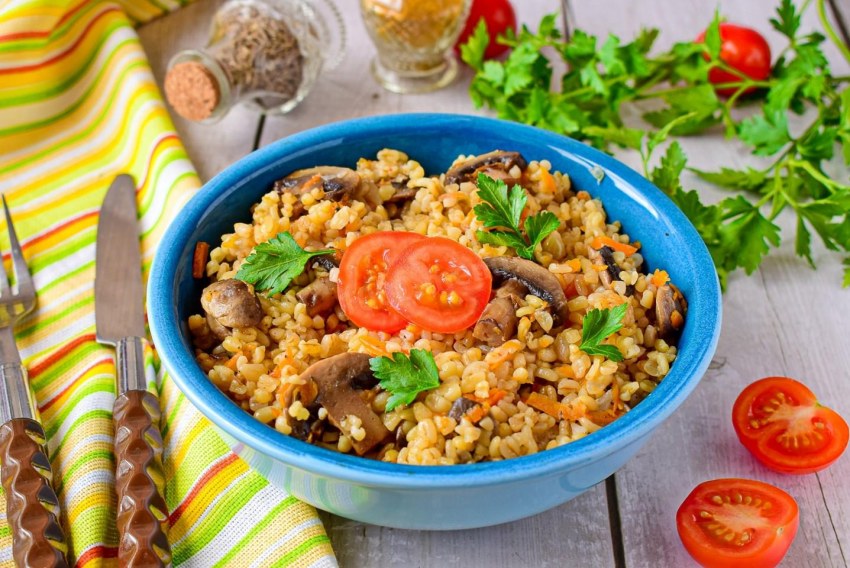Булгур плов с курицей