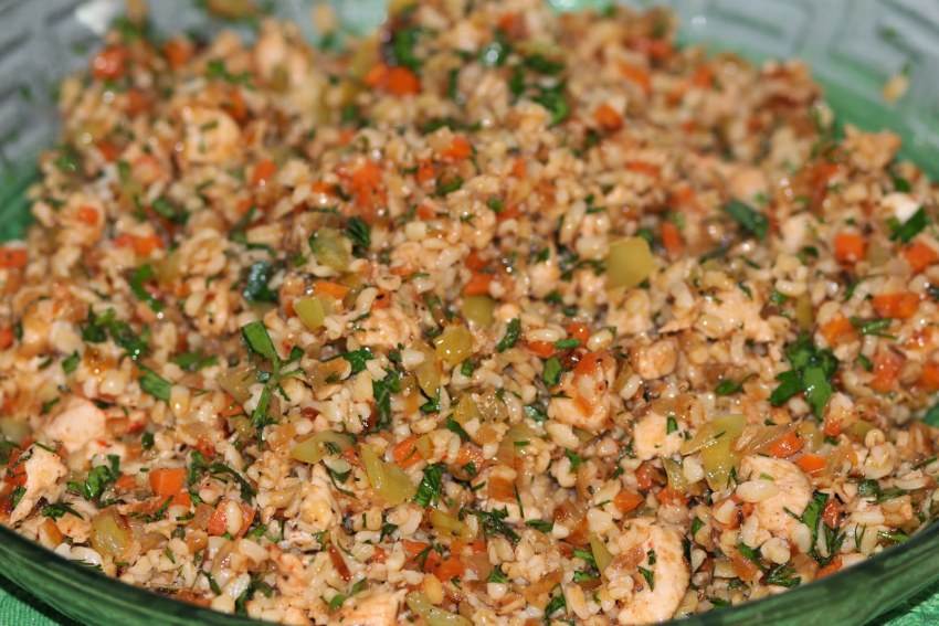 Булгур с луком и морковью