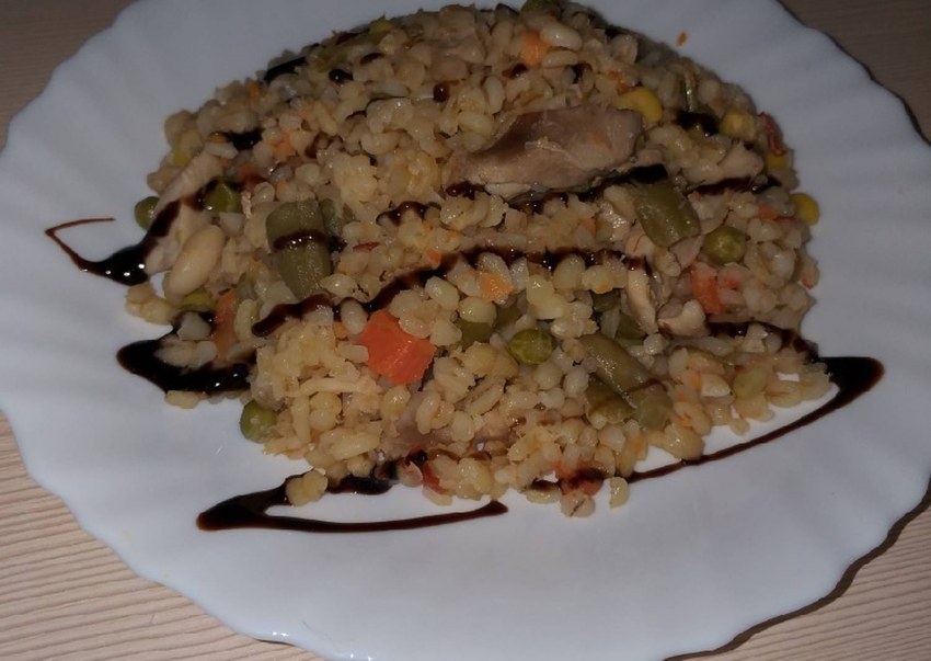 Булгур крупа с говядиной