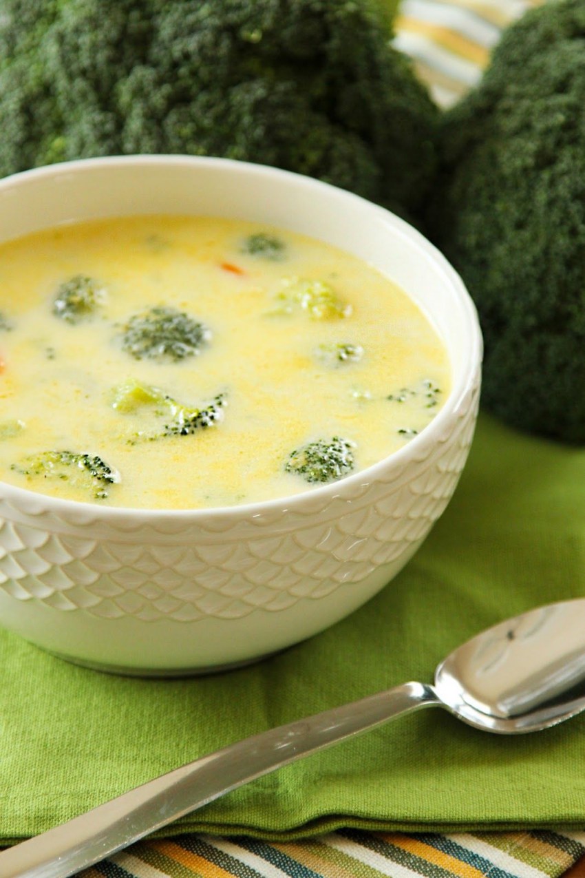 Суп с брокколи и сыром