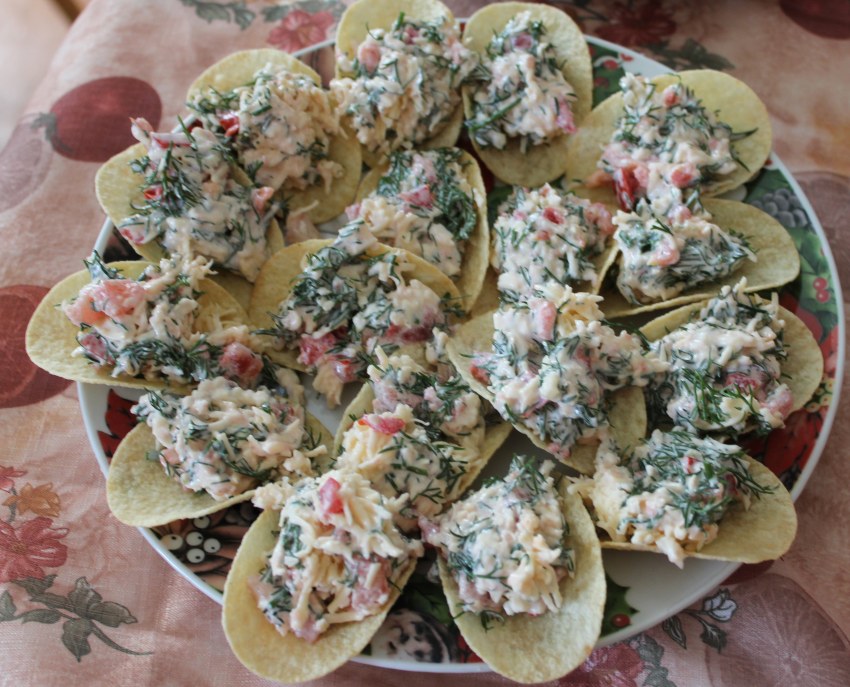 Канапе из чипсов