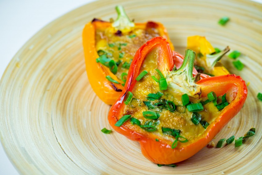 Перец фаршированный грибами