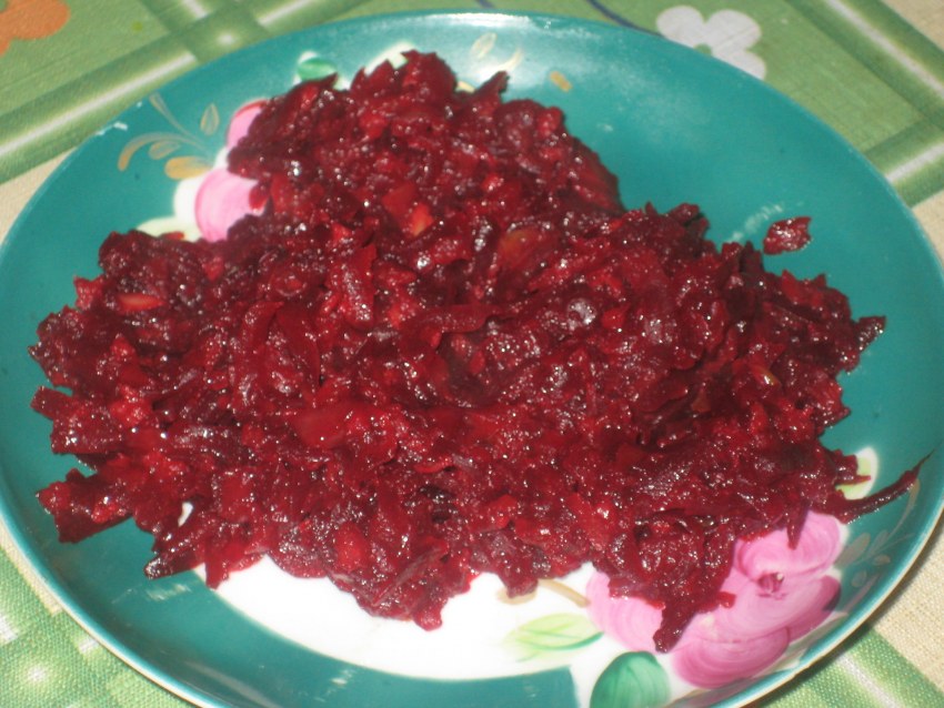 Гарниры из вареной свеклы