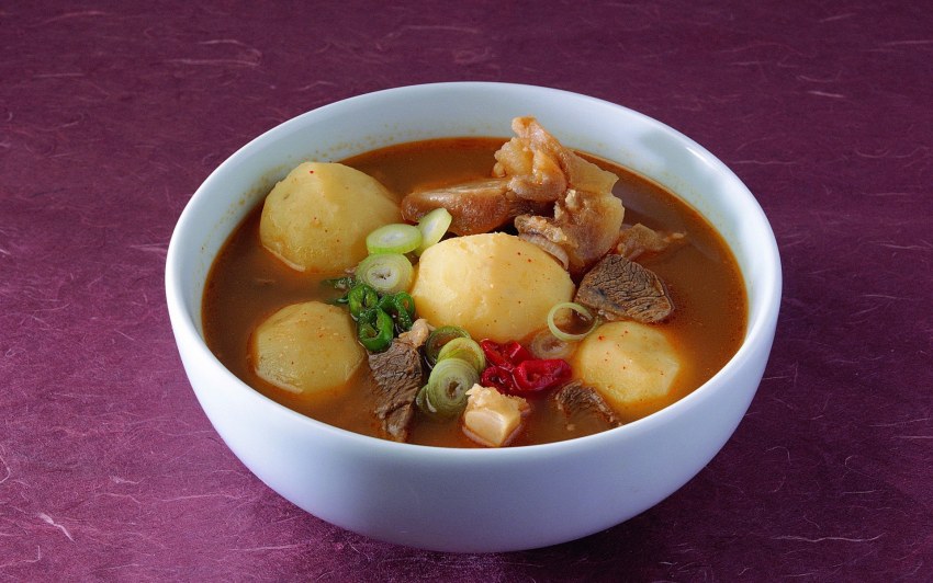 Суп с мясом и картошкой