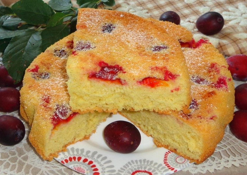 Пирог из варенья и кефира