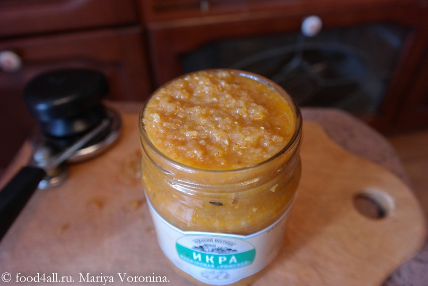Кабачковая икра с чесноком