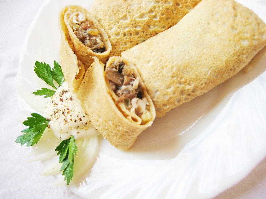 Блины с курицей