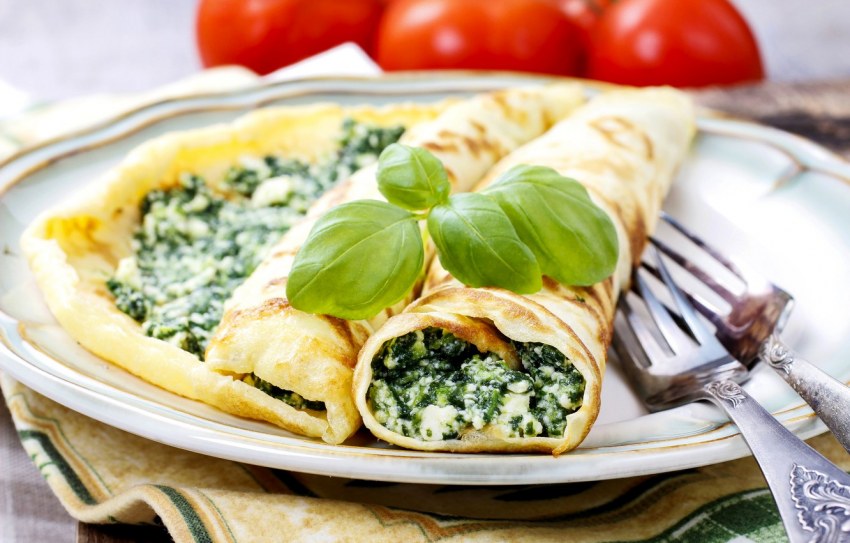Блинчики с творожным сыром