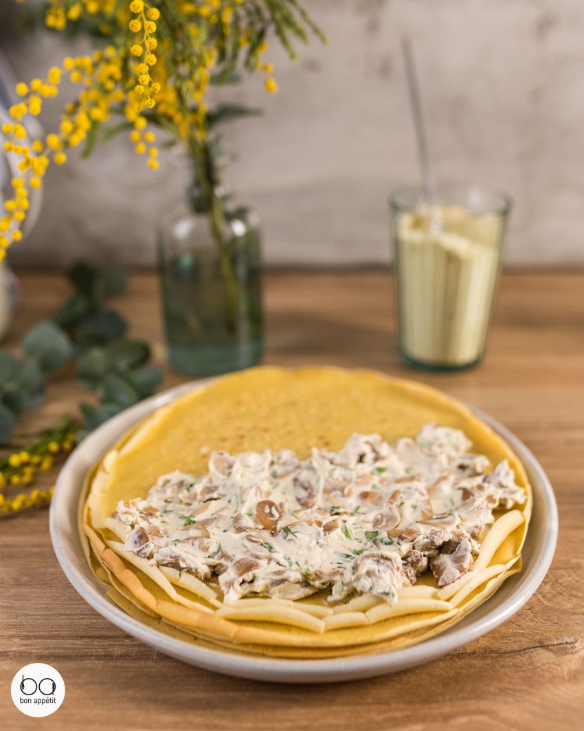Блины с грибной начинкой