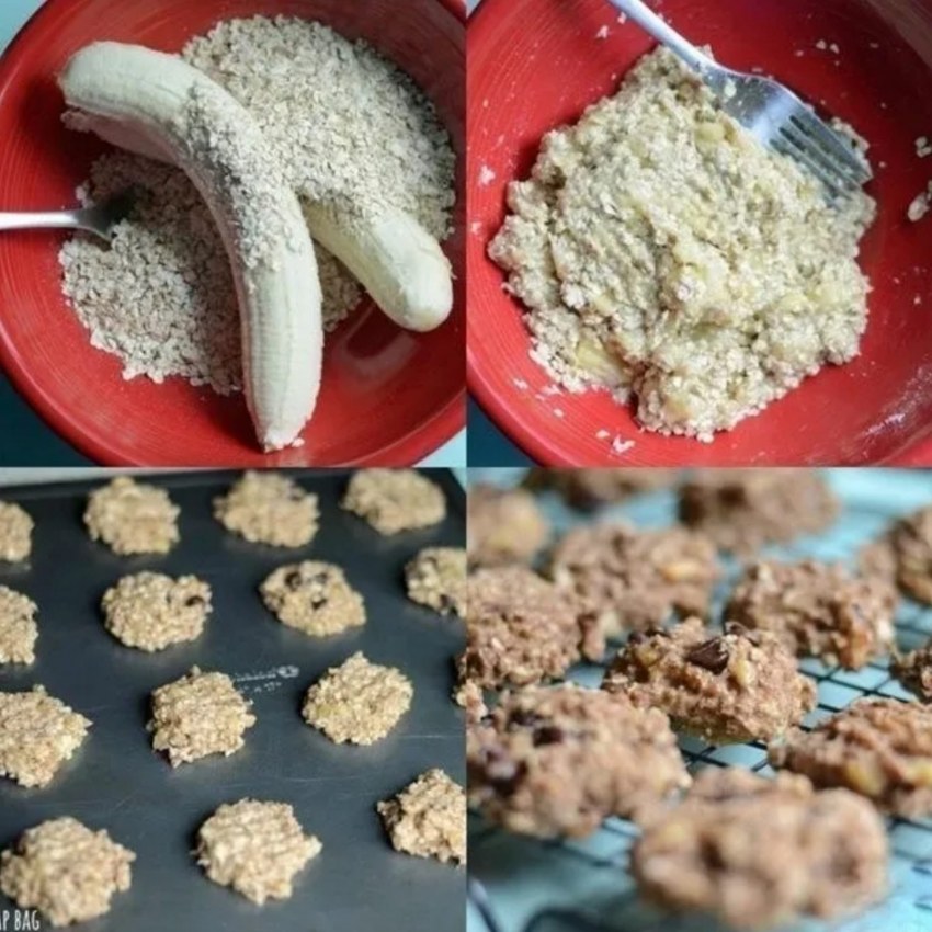 Бананово овсяное печенье