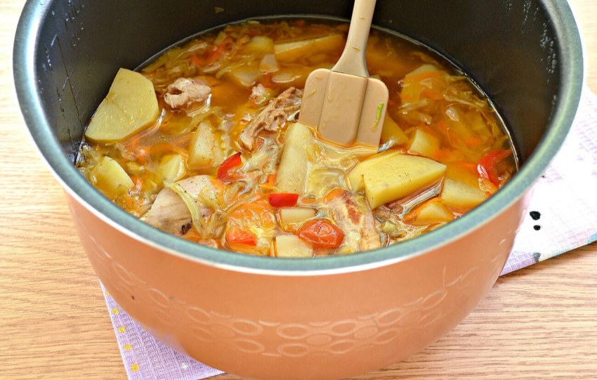 Тушёная картошка с мясом