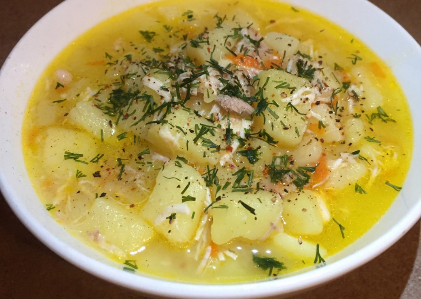 Тушёная картошка с курицей