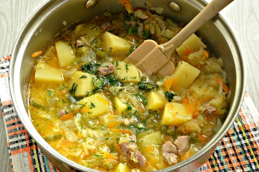Тушёная картошка с мясом