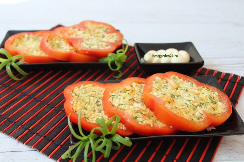 Закуска болгарский перец фаршированный брынзой