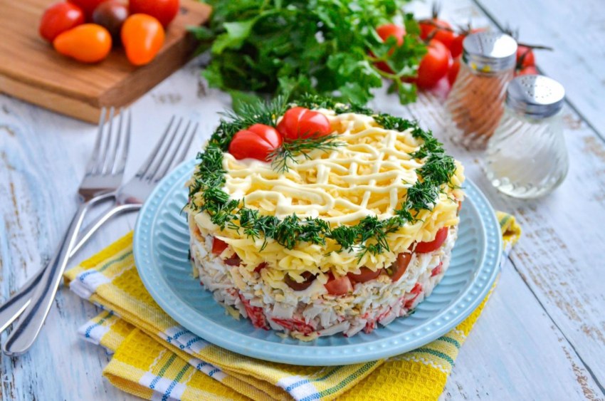 Салат Фаттуш с корейской морковью