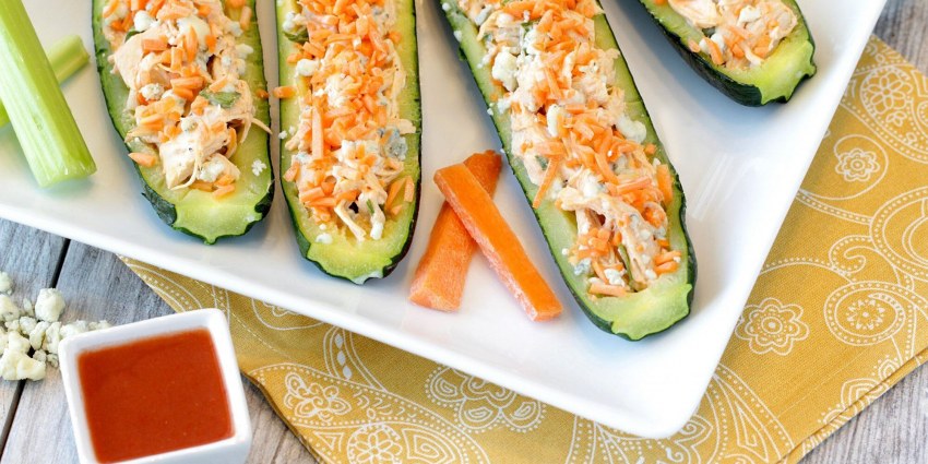 Лодочки из кабачков с курицей