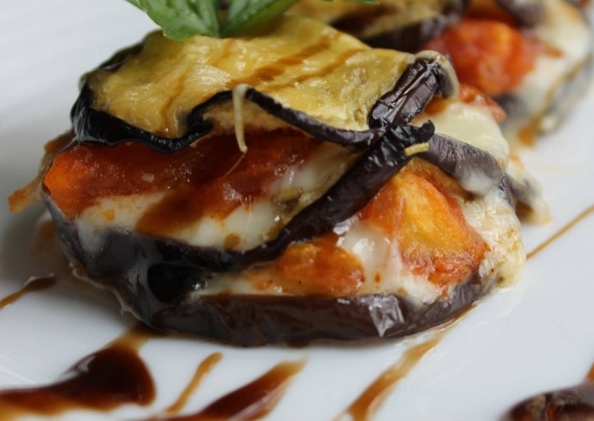 Баклажаны с козьим сыром