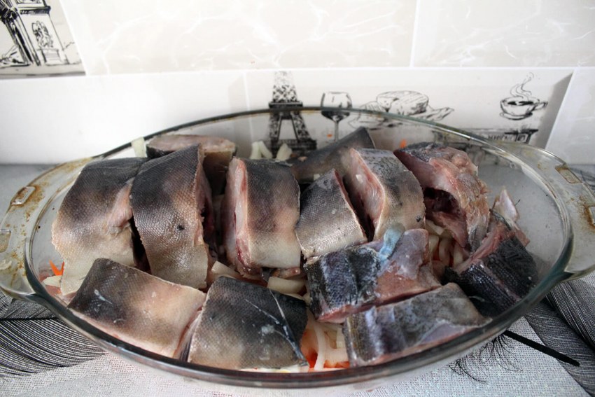 Дорадо с овощами гриль
