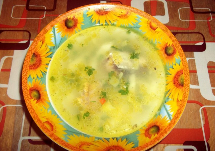 Суп с сардиной