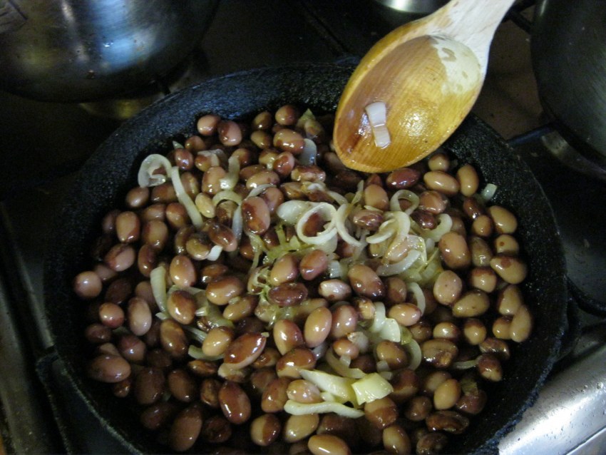 Гарнир из фасоли красной